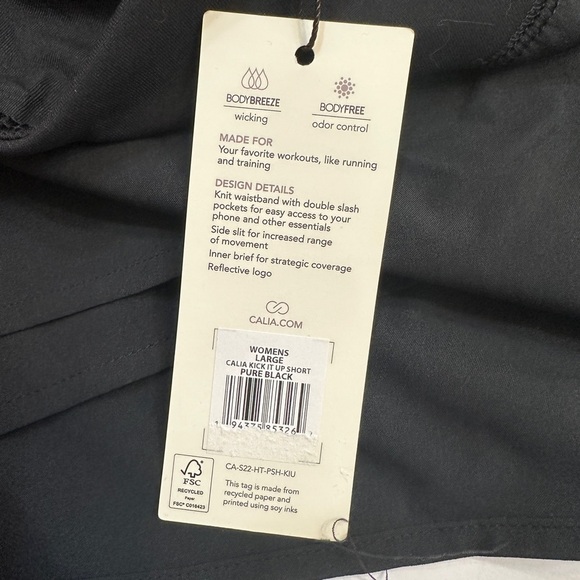 CALIA Women's Black Athletic Shorts Large - Picture 5 of 10